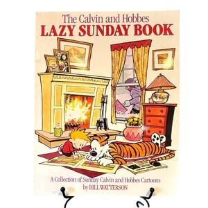 VTG 1989 Calvin and Hobbes Lazy Sunday Book by Bill Watterson, PB
